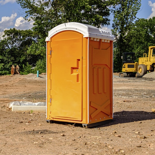 how often are the porta potties cleaned and serviced during a rental period in Muir